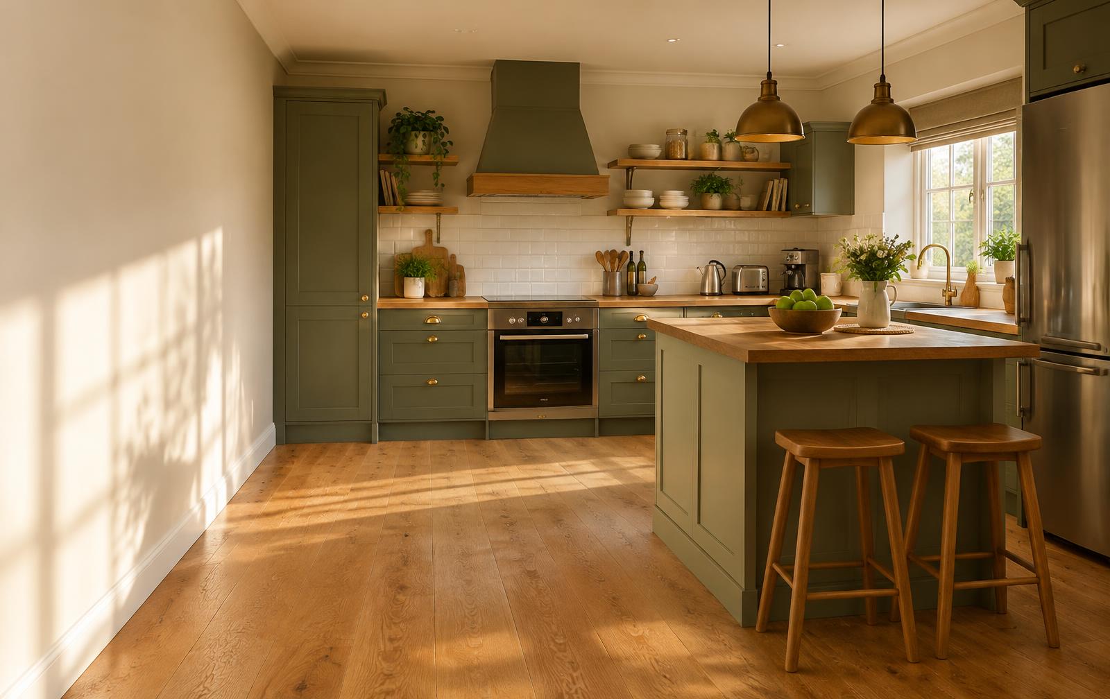 Kitchen in a warm modern home